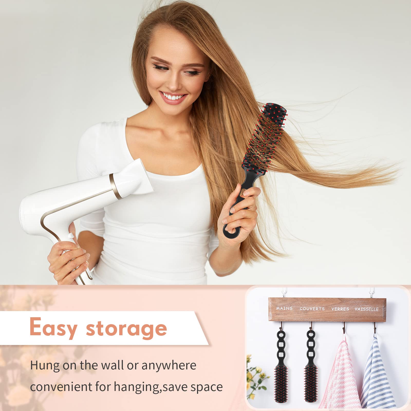 60-Piece Disposable Anti-Static Hair Brushes with Protective Caps