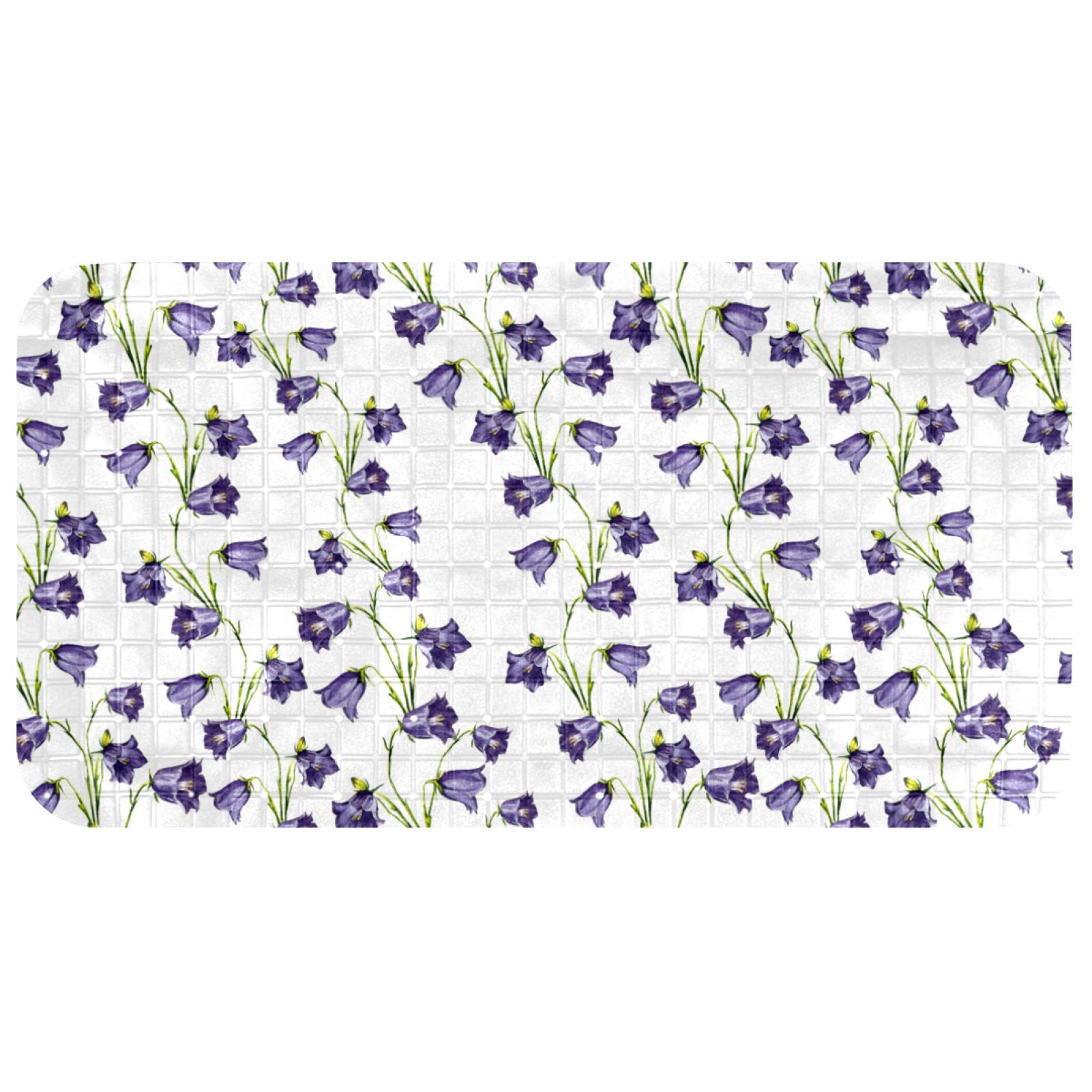 Tapis de bain aquarelle en PVC résistant aux dimensions 37x68