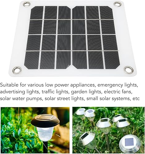 Miniatura 5 de Asixxsix Cargador de panel solar de 5 V 20 W, panel solar monocristalino de 0-1000 mA con doble salida USB, panel solar portátil para cámaras de