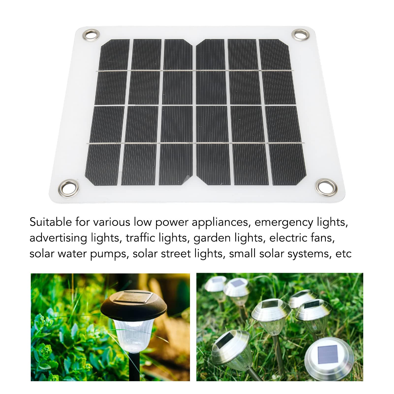 Kit de Carga Solar de 5 V, 20 W, 3 A, Panel Solar Monocristalino, Panel de Carga Solar Portátil, Salida USB de 5 V como Banco de Energía para Teléfono, para Vehículos