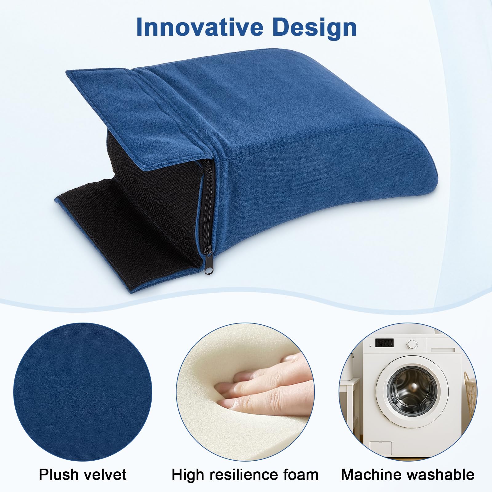 Seitliche Stütze mit verstellbarem Anti-Dekubitus-Kissen für Rollstuhl, Universal Seitenstütze, Rollstuhl Seitenstütze mit Seitengriffen