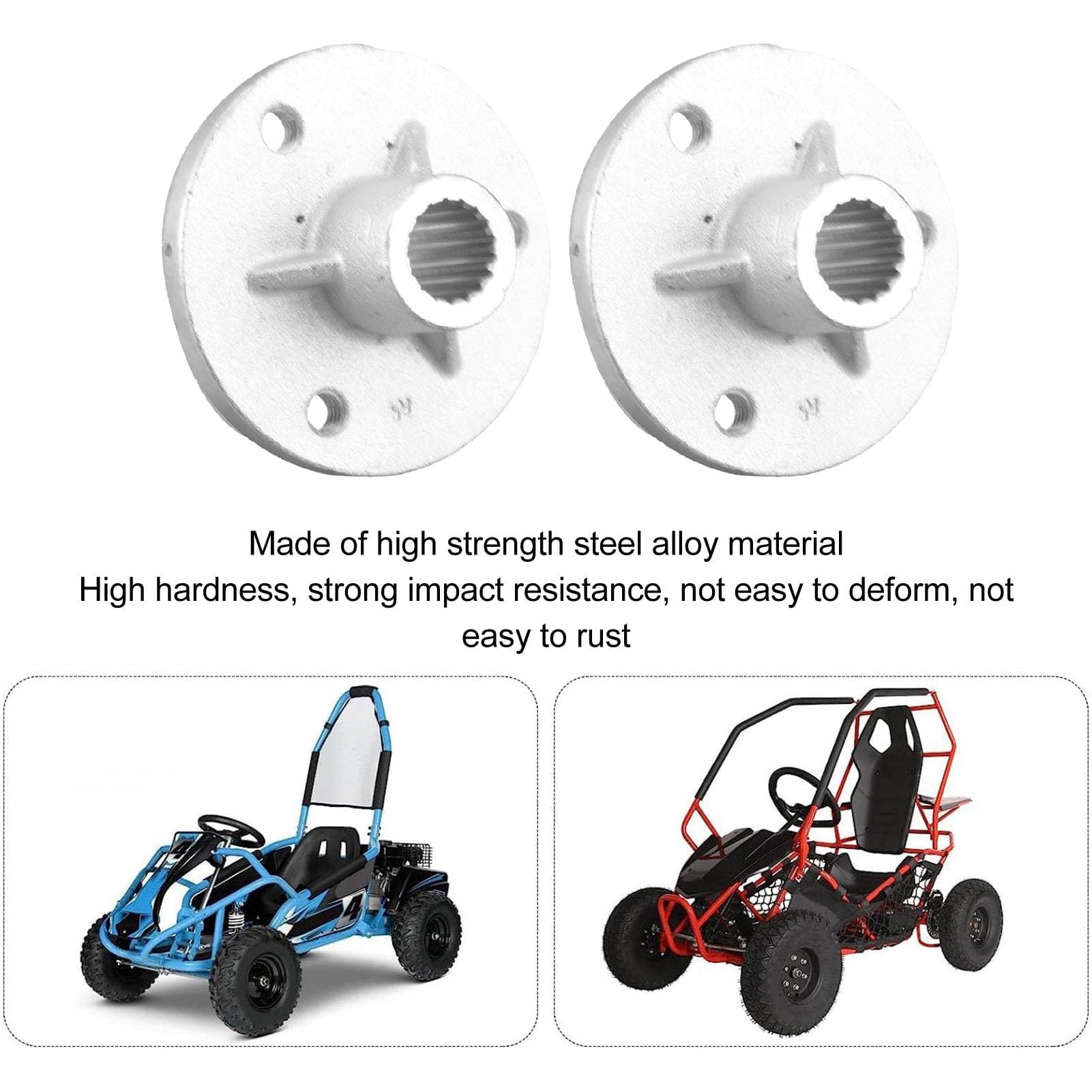 Dpofirs 17T 3 Bolzen Hinterradnabenwelle für Quad Bike ATV Go Kart mit 5 Zoll Reifen, Hinterachsradnabe