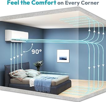 Rellytech Mini Split AC Heating System, 18000 BTU 21 SEER2 208V/230V Heat Pump Ductless Air Conditioner, Pre-charged Inverter Split Unit with Wifi Control, Cools Up to 1250 Sq.Ft, White