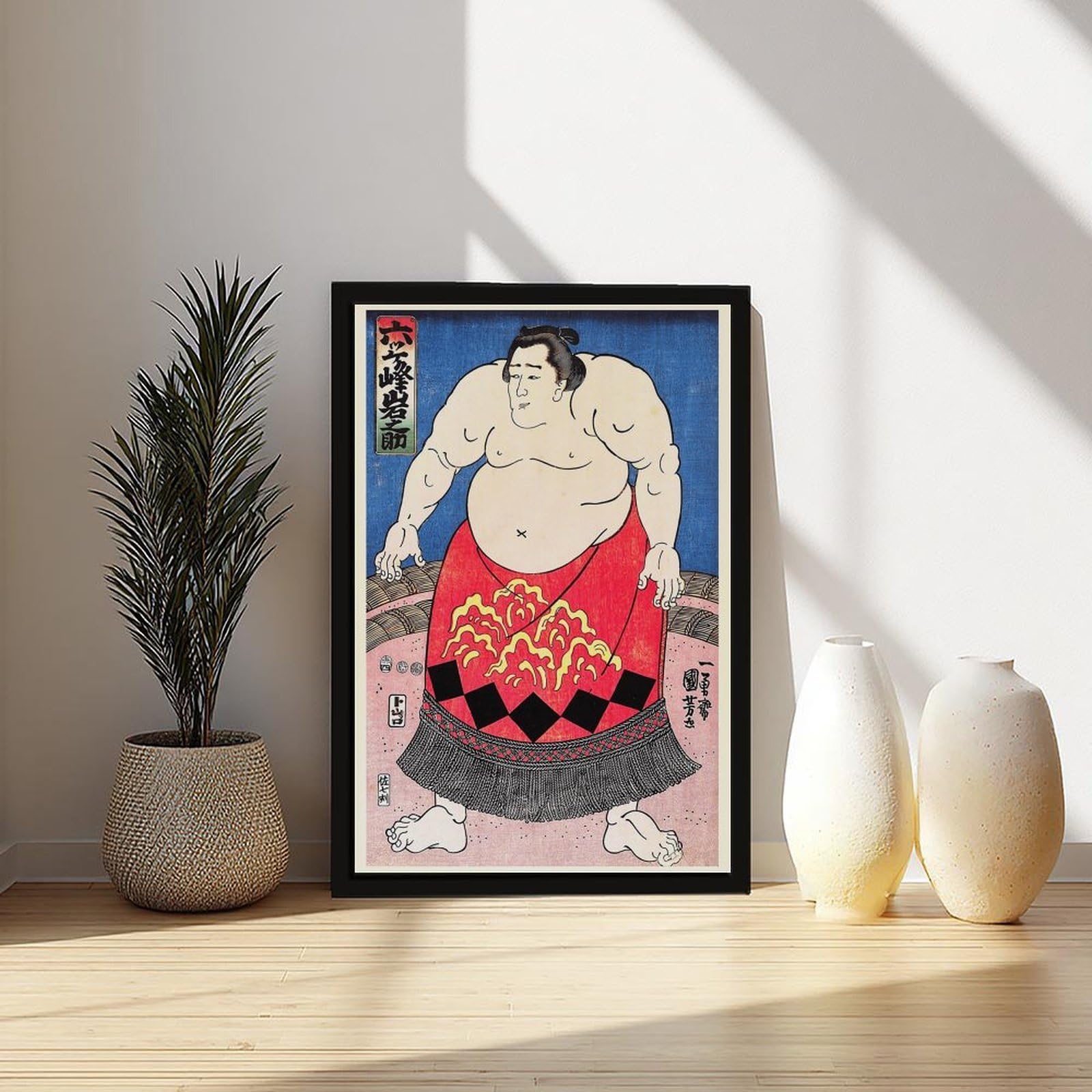 ELKPDOE Poster su tela giapponese Sumo Wrestler di Kuniyoshi Utagawa