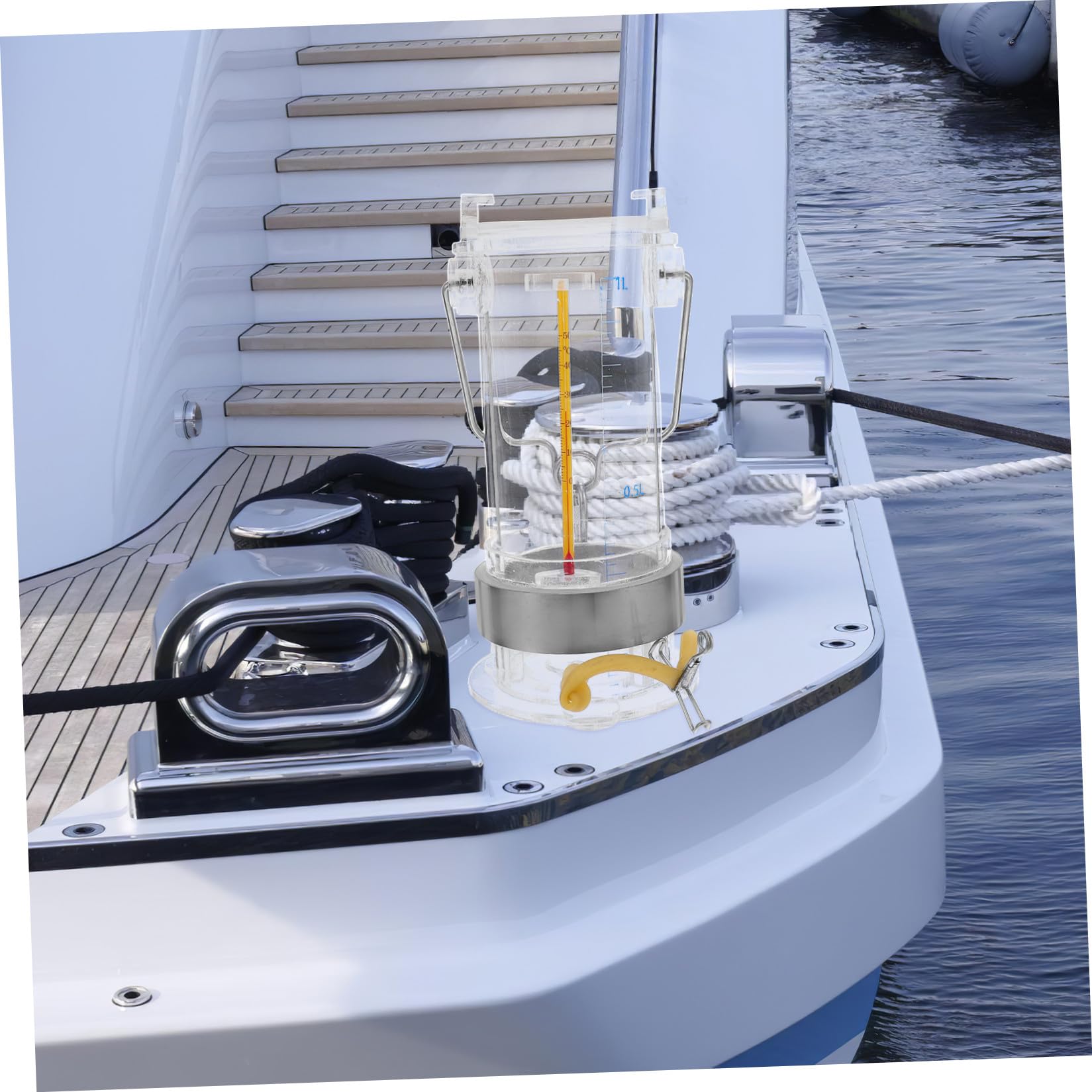 GALPADA Wasserprobenahmegerät 1l aus Edelstahl und Acryl für Präzise Wasserqualitätsmessung Geeignet für Handgehaltene Probennehmer und Bootseinsatz Zufällige Farbe