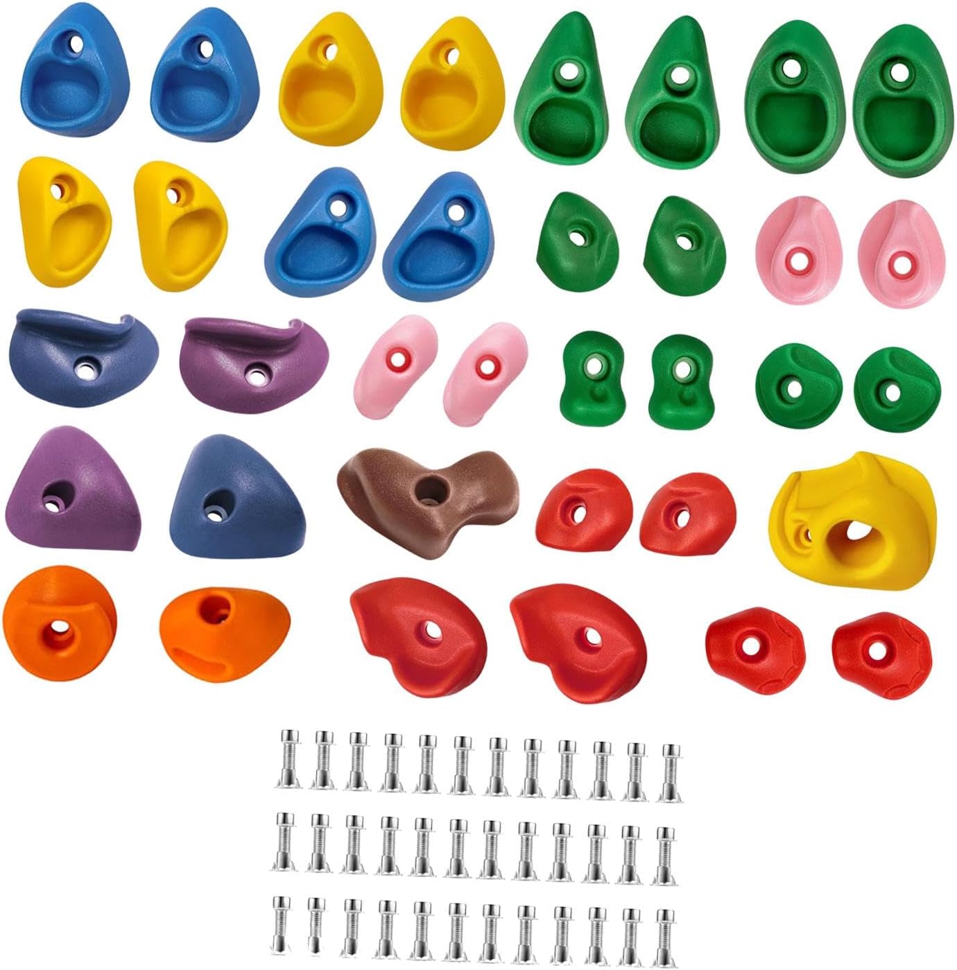 36Pcs Rock Wall Holds Gift Climbing Support for Outdoor Playground Backyard
