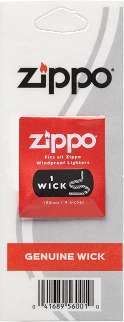 Zippo Genuine Replacement Wick | Use with Zippo Lighters | Fits All Zippo Windproof Lighters | Genuine Wick for Lighters| Zippo Lighter Accessories