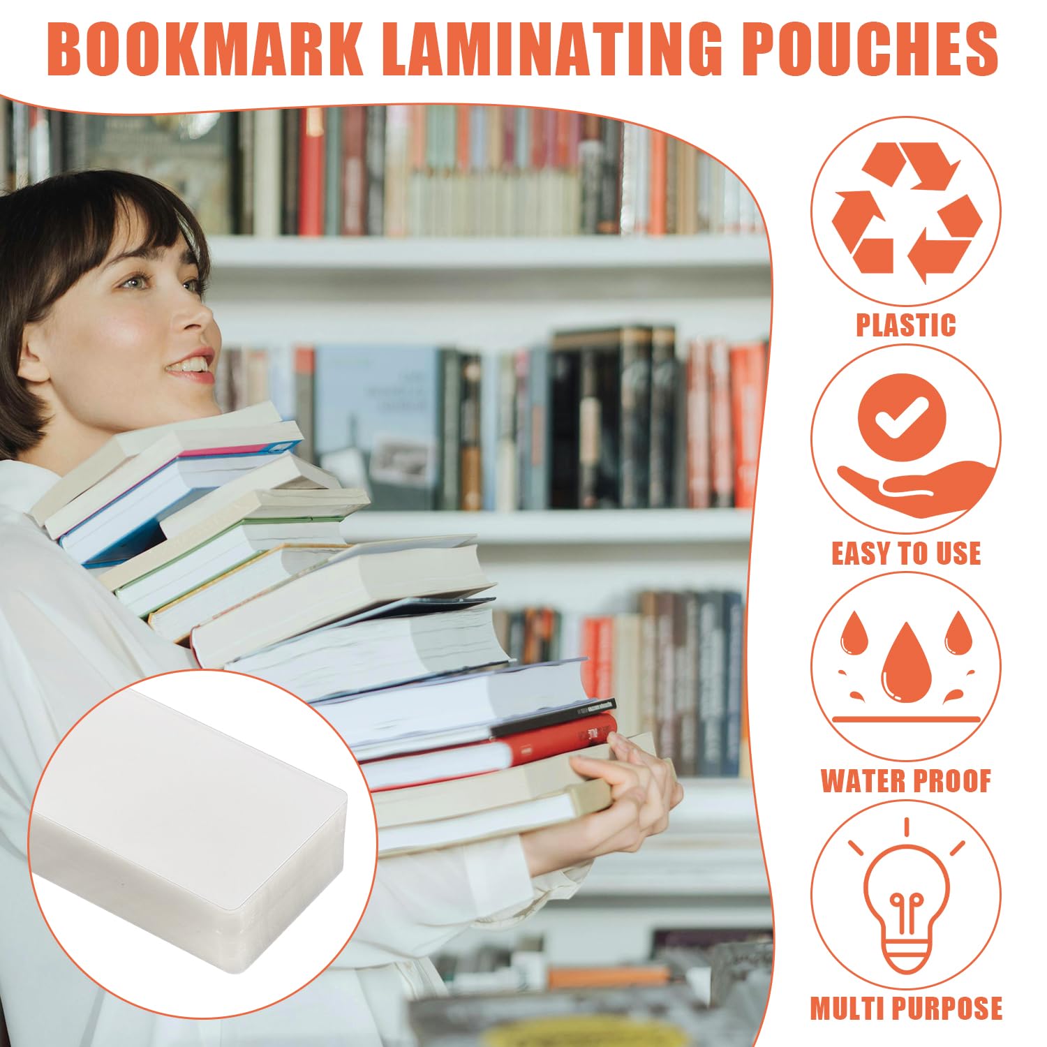 100pcs Bookmark Laminating Pouches - Image 3