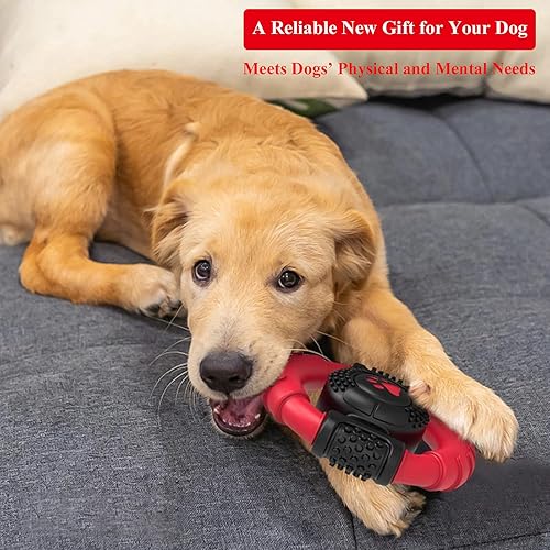 Miniatura 2 de JOYSELEC Squeaky Dog Chew Toys juguetes para perros para masticadores agresivos cepillo de dientes de perro juguete para la limpieza de dientes