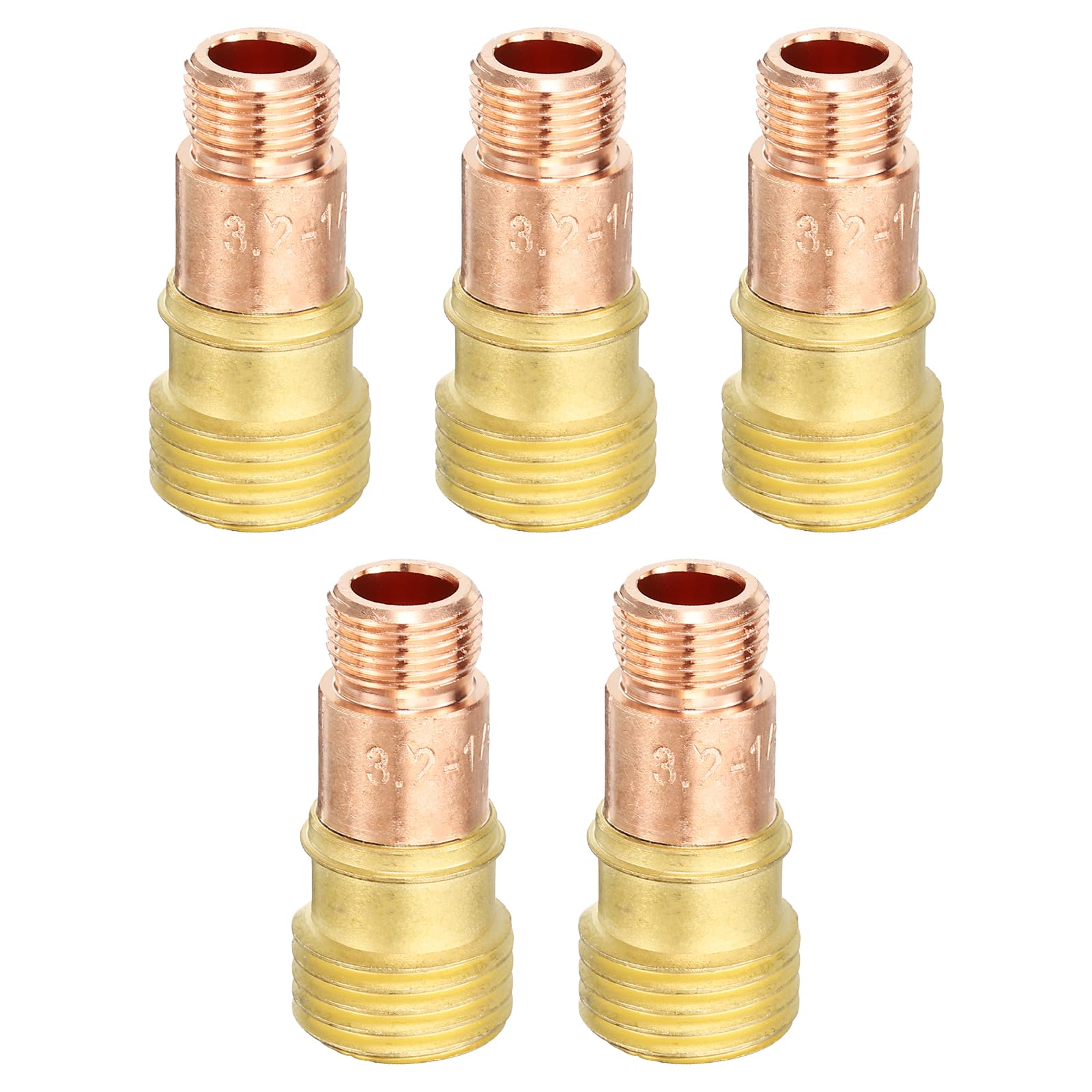 HARFINGTON 5pcs Gas Lens Collet Body 17GL18 1/8" Welding Torch Consumables Kit for TIG Welding Torch WP-17/18/26 Series
