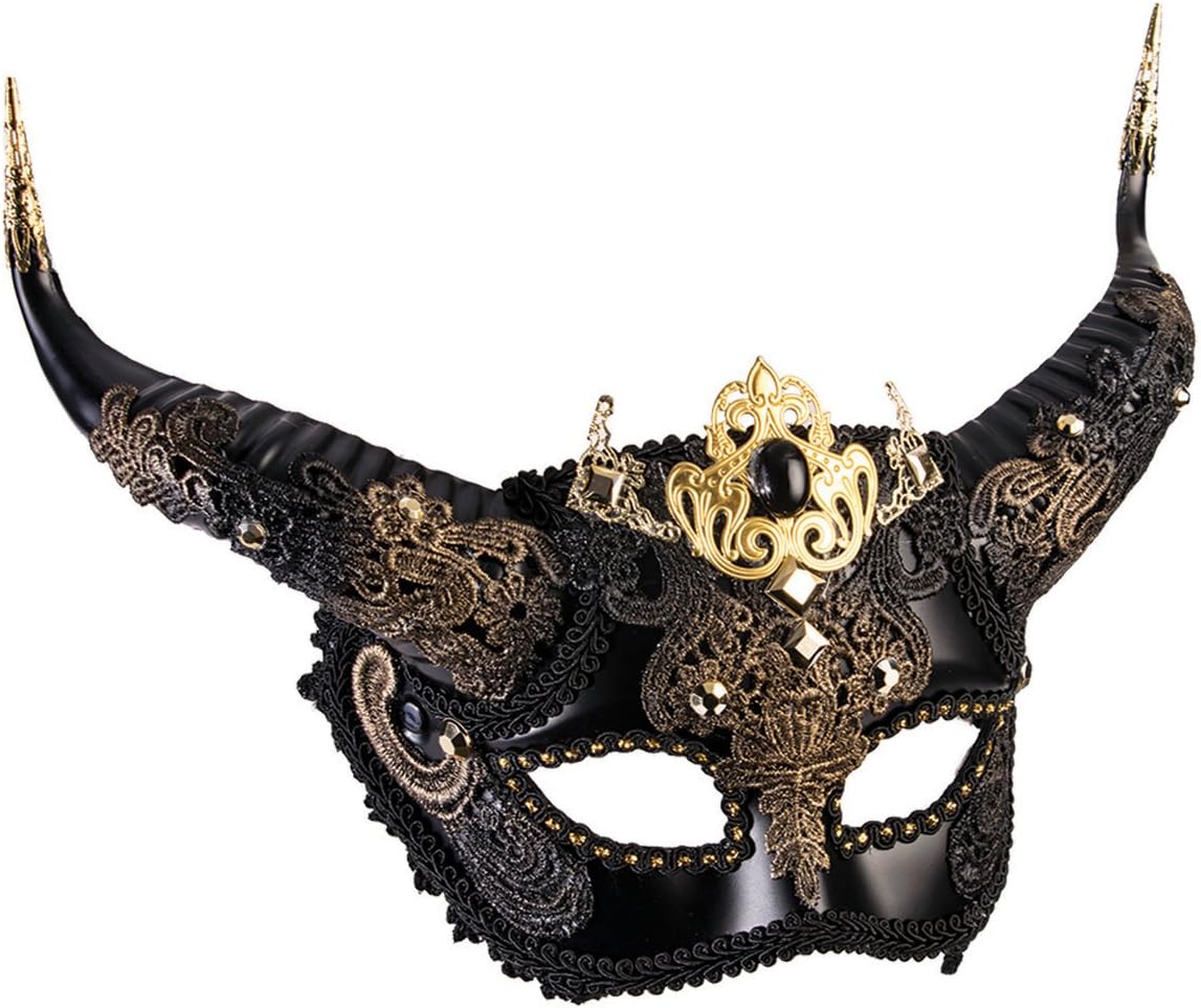 Rubies Elegant Faun Half Mask for Adults, Unisex No Size