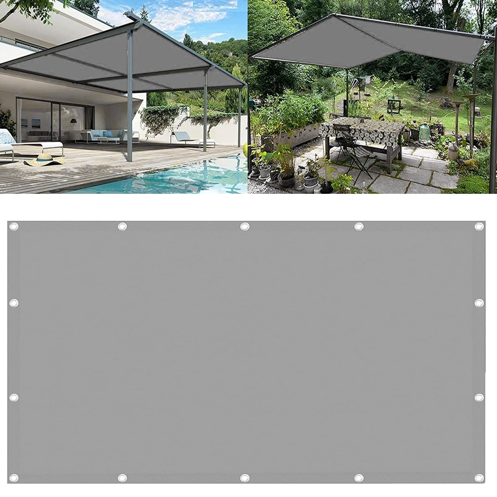 Voile d'ombrage 2x6 m anti-UV 98% avec corde de fixation