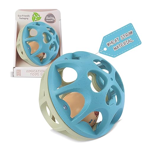 Pelota de sonajero para bebé, juguetes Montessori sensoriales para dentición, juguete suave para masticar con sonajeros para bebés, juguetes de