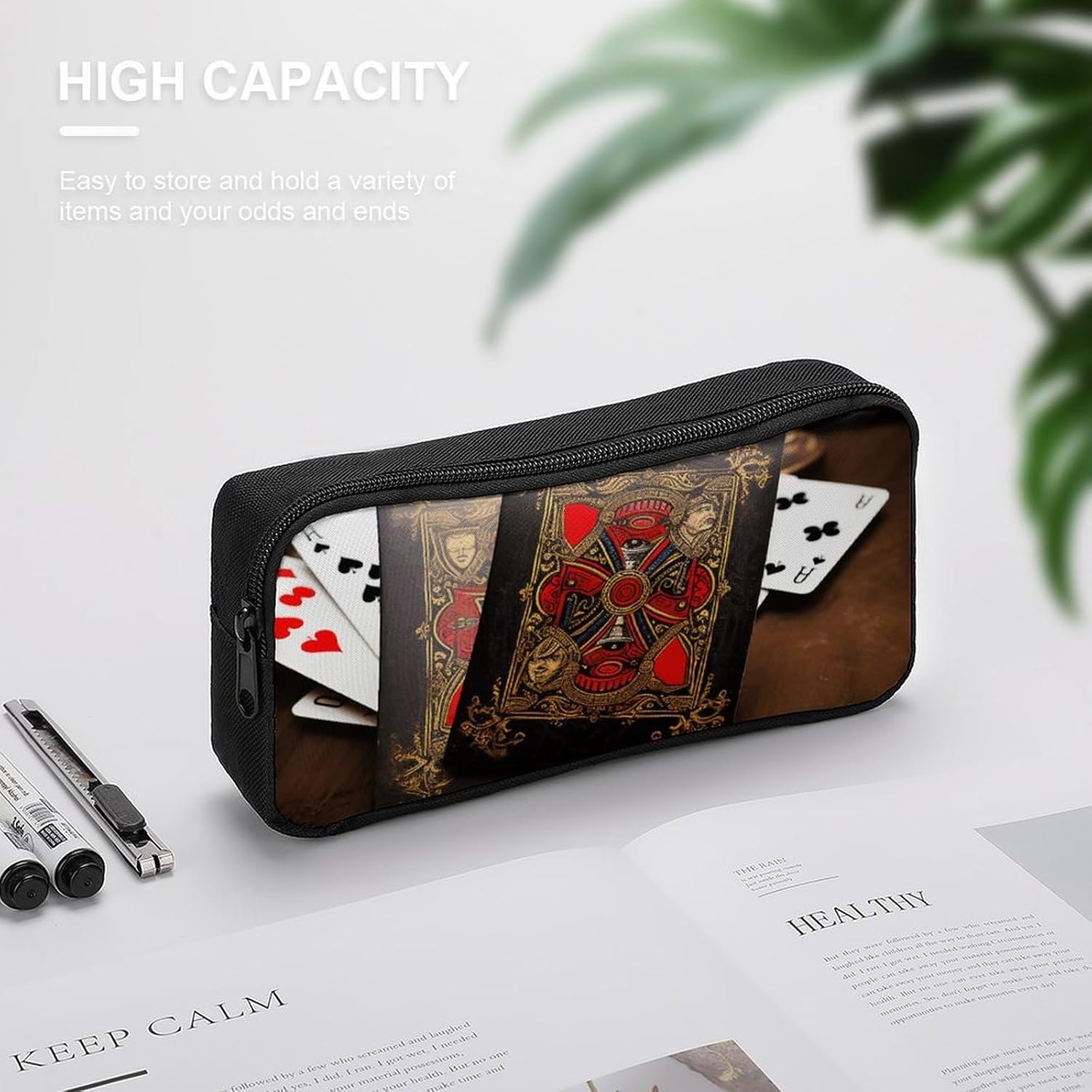 Playing Cards Pencil Case Large Capacity Pencil Pouch image 4