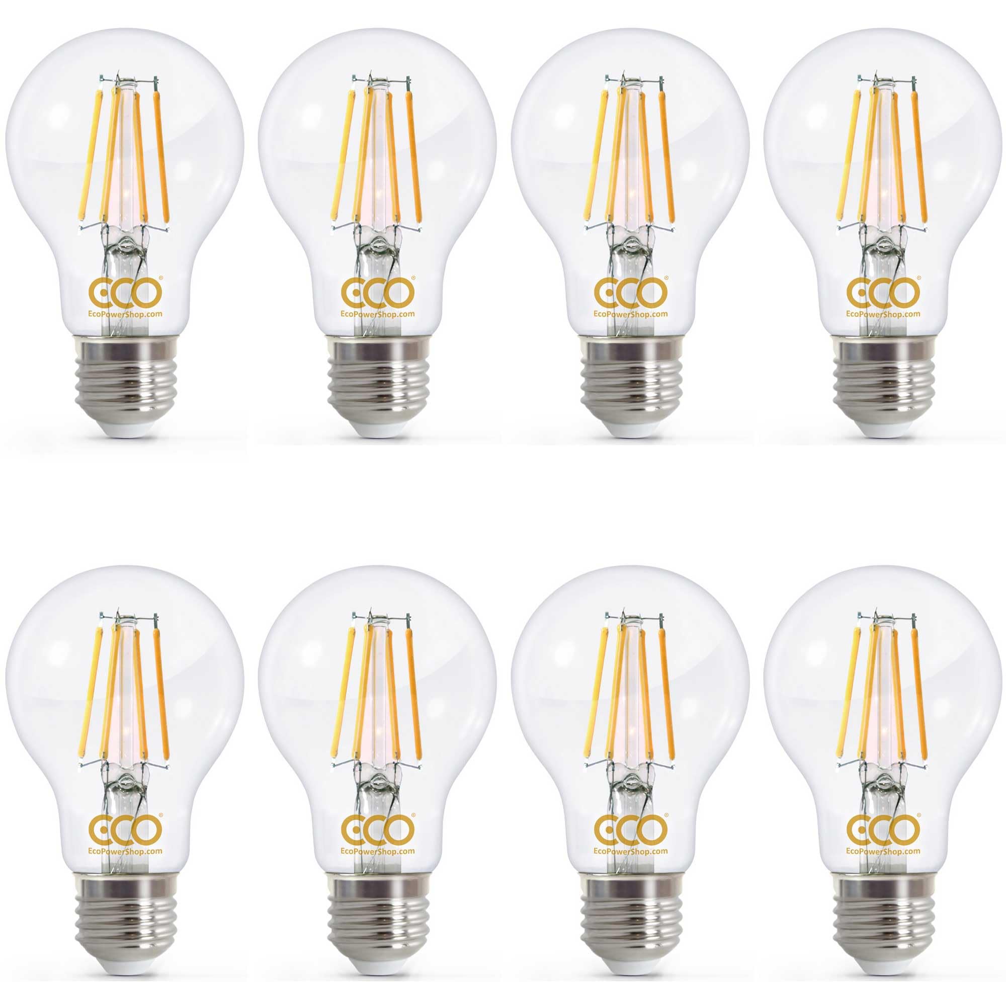 ECO 40W Energy Saving Light Bulb, Low Energy 4W Filament LED, 400 Lumen, Clear Glass, Warm White (2700K), E27 Edison Screw