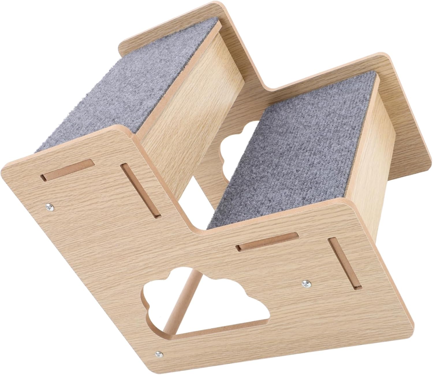 Toyvian Dog Pet Ladder Step Wooden Stairs Small Dog Ramp Pet Step Non-Slip Portable Easy Travel