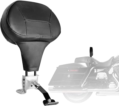 Driver Backrest Fit for Harley Touring Road King, Road Glide, Street Glide, Ultra Limited 2009-2025, Adjustable Plug in Rider Backrest Pad, Black