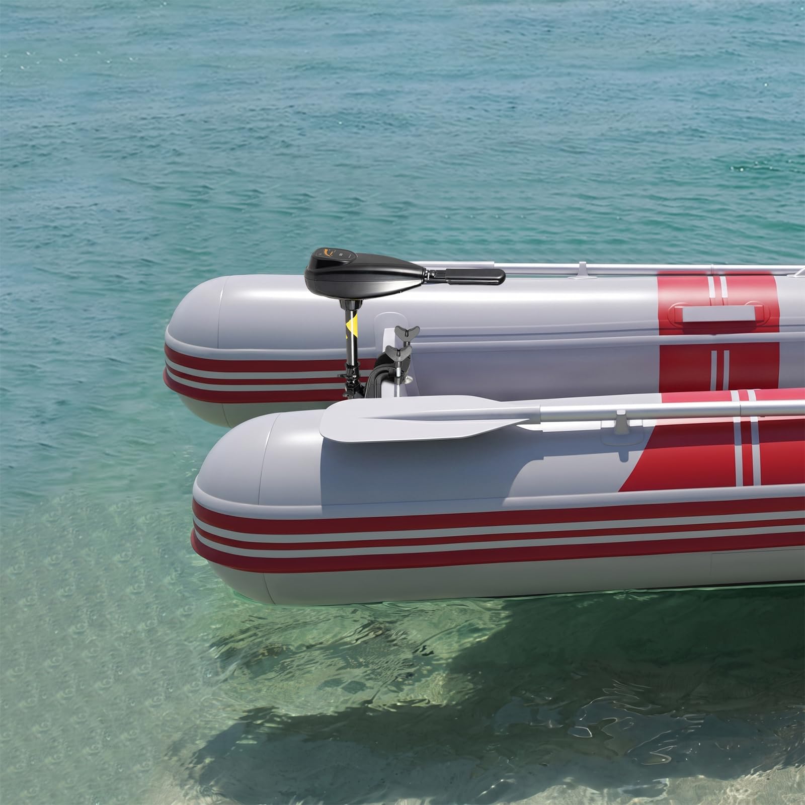 Elektrischer Außenborder 80 lbs, 12 V 626W Elektrischer Bootsmotor | 1900 U/min Elektrischer Bootsmotor für Kleine Fischerboote und Segelboote, Außenbordmotoren 5 Vorwärtsgänge + 3 Rückwärtsgäng