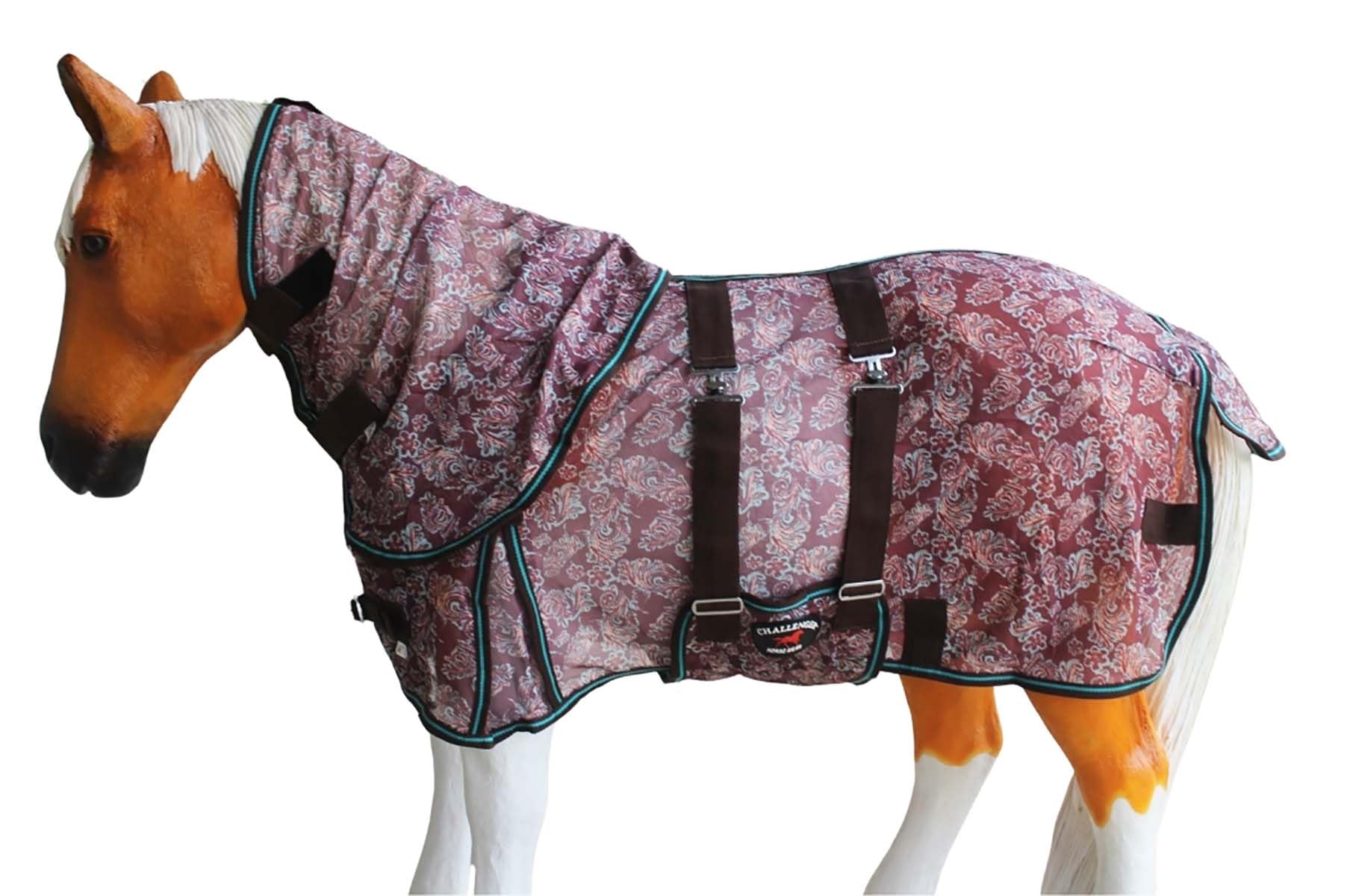 Challenger Miniature Weanling Donkey Pony Horse Foal Summer Fly Sheet Brown Floral 51831