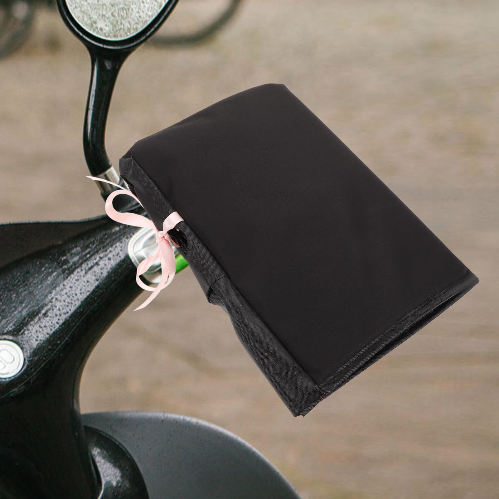Guantes Térmicos para Manillar de Motocicleta 1 Par Negro