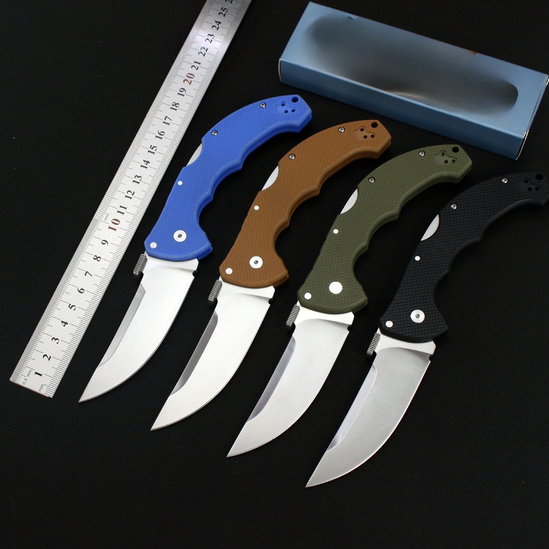 Generisch Klappmesser Edelstahl G10 Griff Kompakte Bauweise，Schwarz