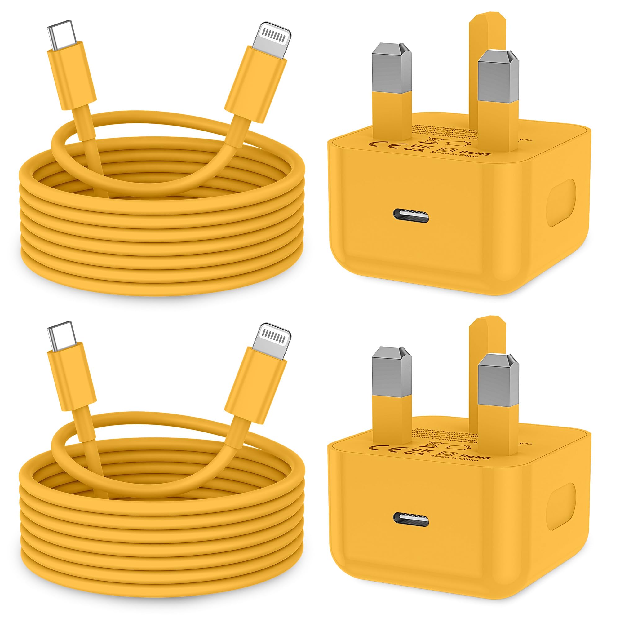 KTDRJN for iPhone Charger Fast Charge, 2Pack PD 20W Fast Apple Charger Cable 2M, iPhone Fast charger Plug with USB C To Lightning Cable for iPhone 14 13 12 11 Pro Max XS XR X 8 7 6 Plus, iPad and iPod — view 12