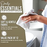 Vista 169 de DAN RIVER Juego de 4 toallas de baño, 27 x 54 pulgadas, 100% algodón, más grandes y ligeras, de secado rápido, súper suaves y absorbentes, toallas