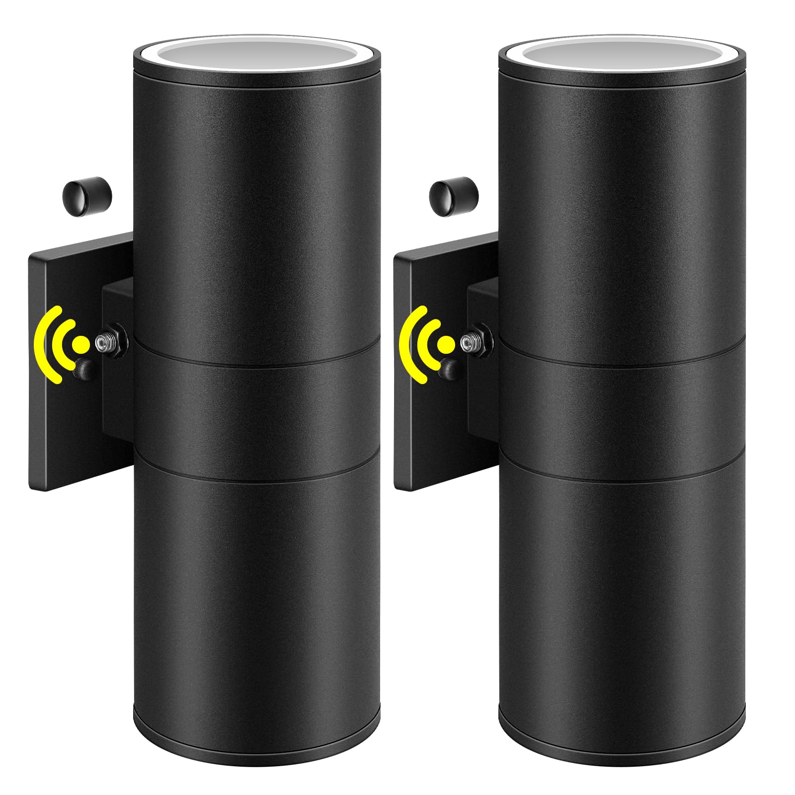 Dusk to Dawn Sensor Outdoor Wall Light, Up and Down Cylinder Sconce