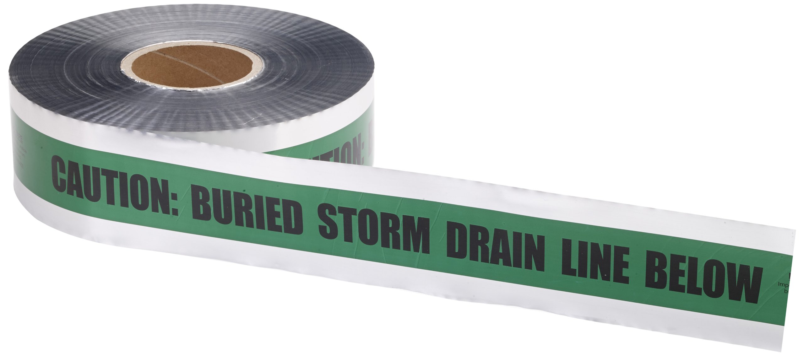Mutual 17774 Ruban de signalisation en polyéthylène pour évacuer les tempêtes souterraines, 300 m de long x 7,6 cm de large, vert
