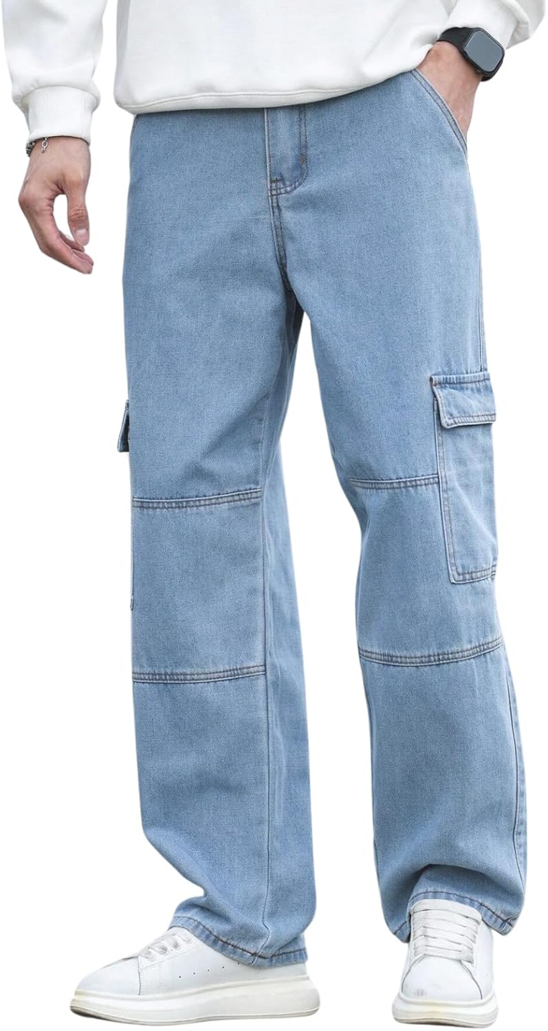 GRECIILOOKS Men’s Regular Jeans GRECIILOOKS Men’s Regular Jeans