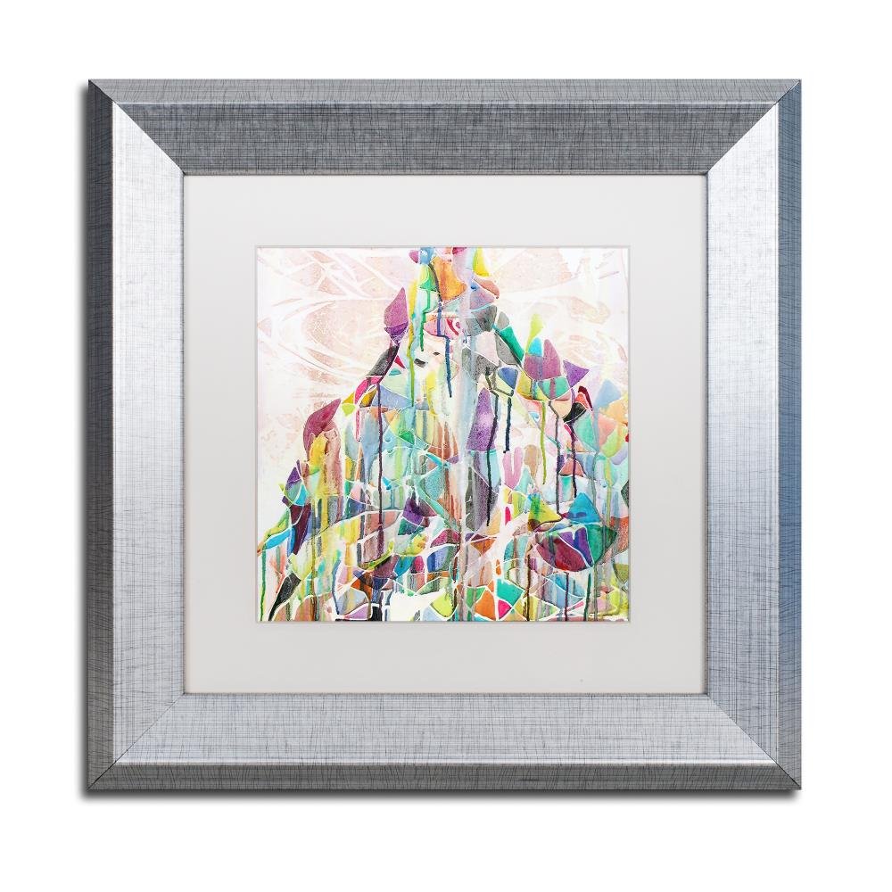 Emi Koussi by Lauren Moss, White Matte, Silver Frame 11x11-Inch