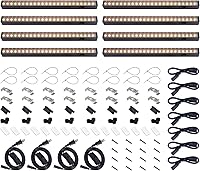 Vista 13 de Barrina Luces de Crecimiento T5, Luz de Crecimiento LED de Espectro Completo Blanca de 5000K, 80W de 2 pies (8 x 10W) Luces de Crecimiento