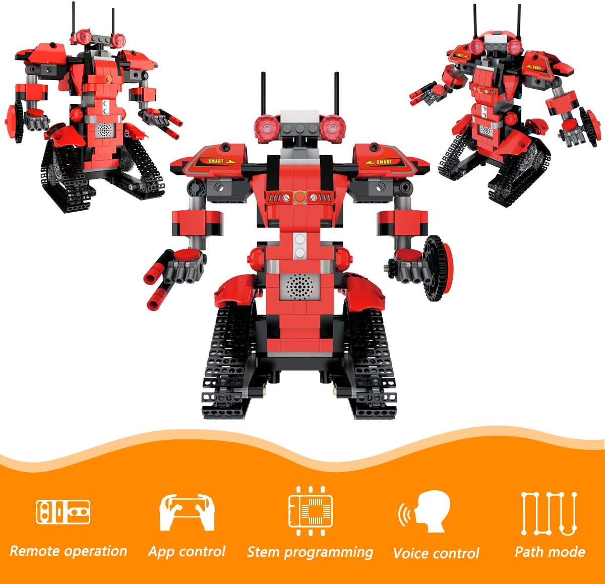 STEM Building Block Toy RC Robot for Kids, aukfa App Controlled & Remote Control Robotic Toy for Boys and Girls, Engineering Educational Build Kit,  Early Learning Birthday Gift for 8 Years and Up : Toys & Games