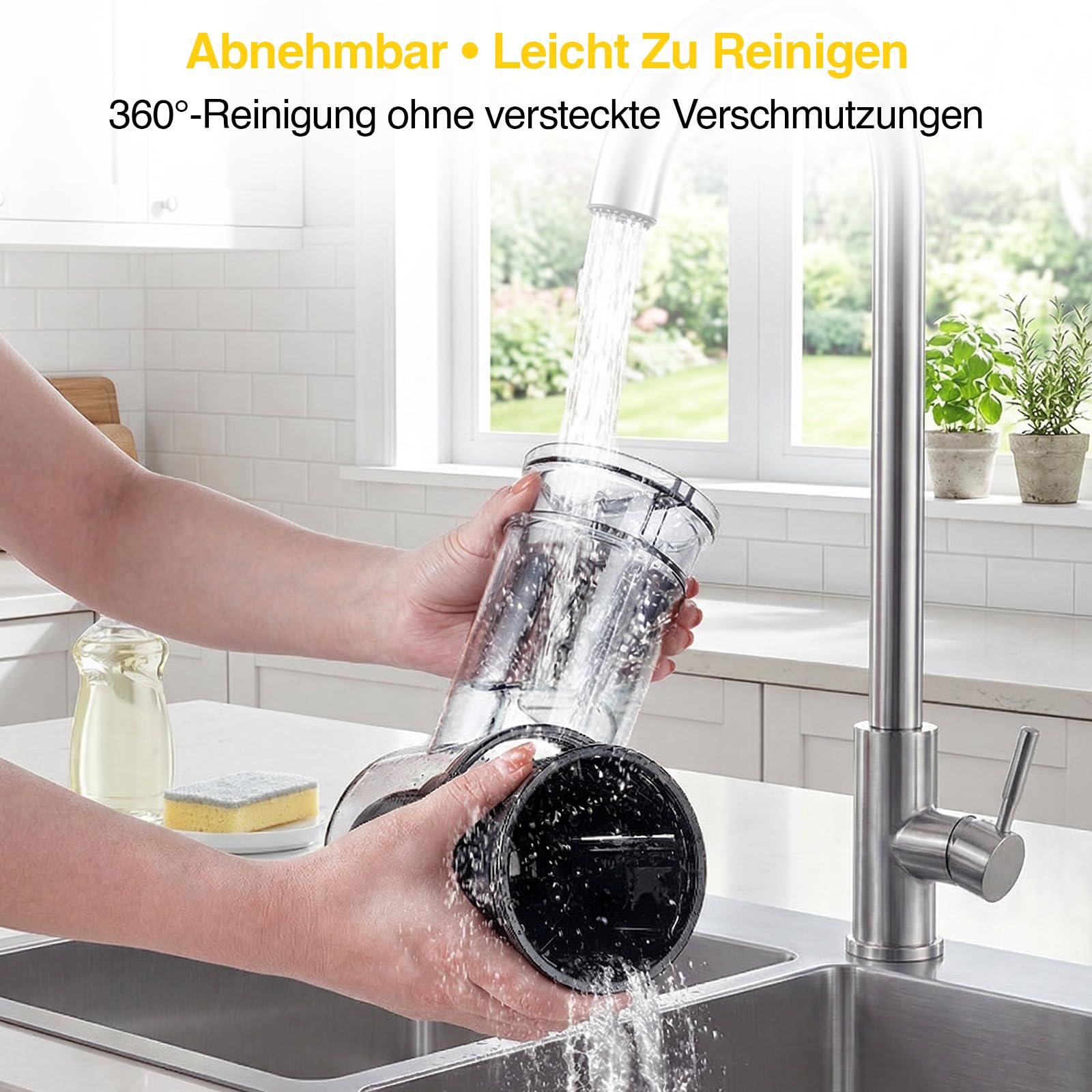Gemüseschneider Elektrisch, Elektrische Käsereibe mit 7 Edelstahlklingen, 300W Reibe für Obst und Gemüse, zum Schneiden, Raspeln und Zerkleinern von Gemüse, für Gemüse, Obst, Nüsse & Käs