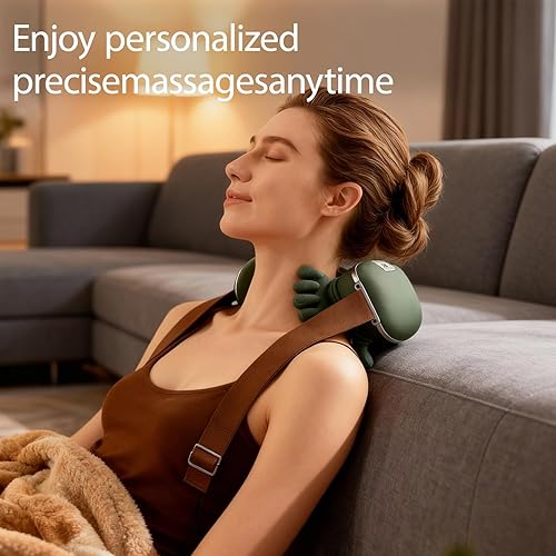 Miniatura 3 de Masajeador de cuello eléctrico con calefacción 2025 - Masaje cervical de hombros de tejido profundo, alivio del dolor para cuelloespaldahombro