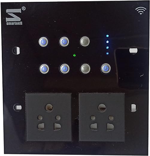 Smarteefi 5 port Wifi Smart Switch Board | Guaranteed Schedules | WiFi Smart Switches | Smart Plug | Smart Fan Speed Contr...