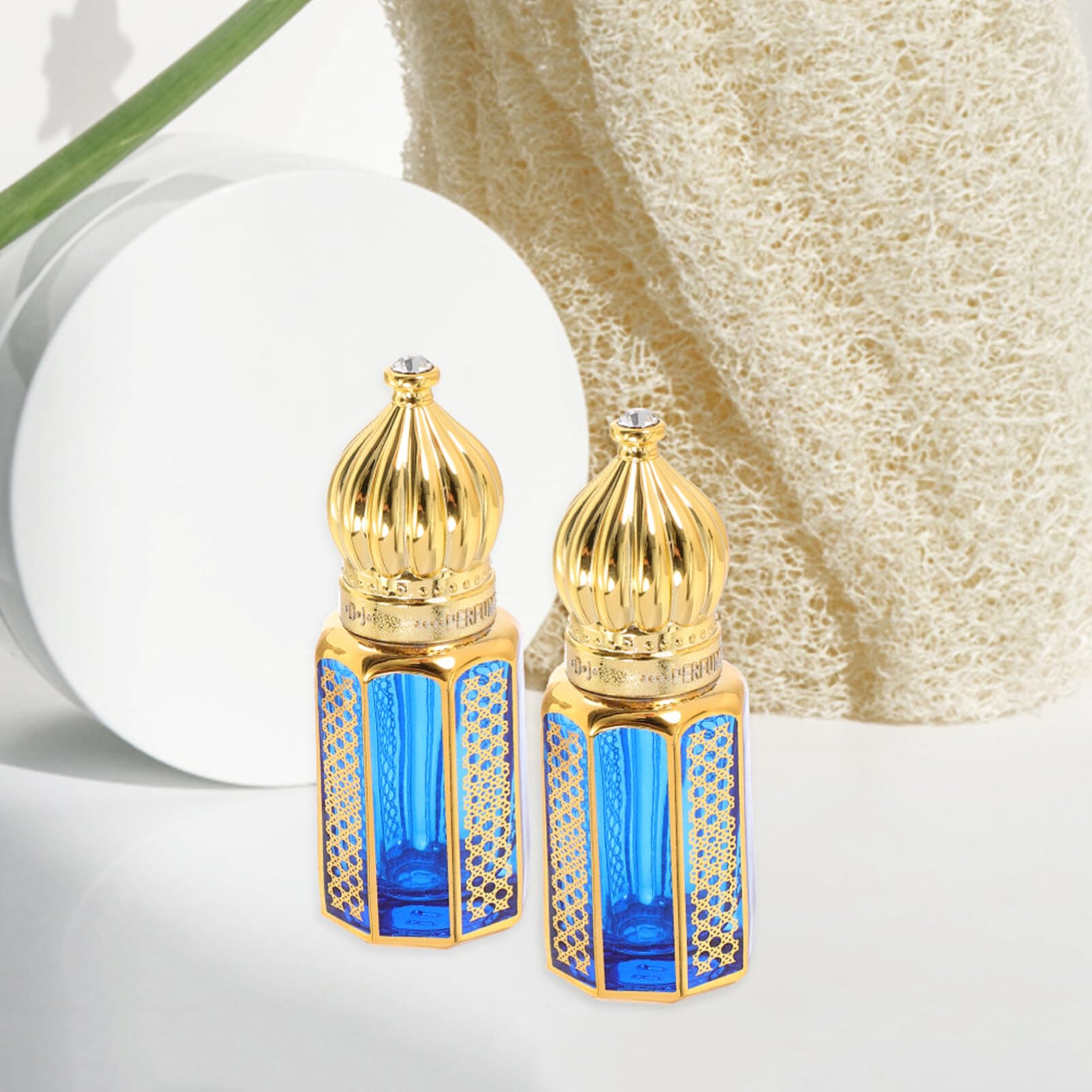 Mini-Rollerflaschen Aus Arabischem Kristallglas – 15 Ml, Goldfarben & Nachfüllbar Für ätherische Öle