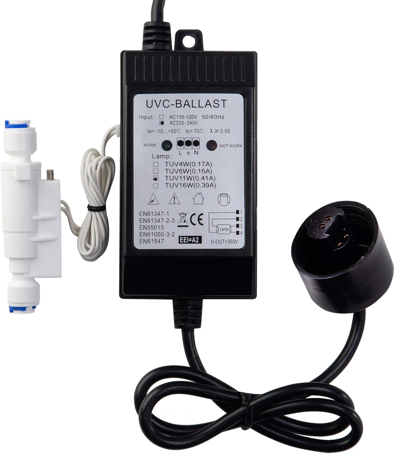 iSpring UVT11B 11Watt 220Volt UV Transformer Ballast with Smart Flow