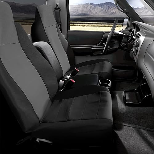 Miniatura 3 de Fundas de asiento delantero de ajuste personalizado sin consola, repuesto para Ford Ranger Pickup 6040 2004-2012, asiento de respaldo alto, tela de
