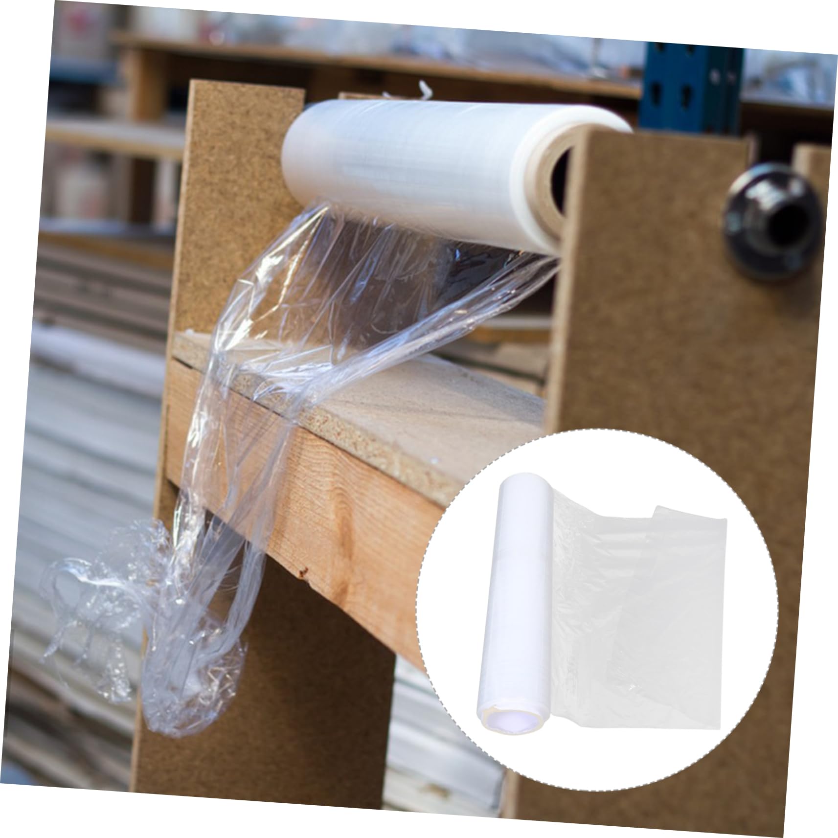 Angoily Film Étirable D’emballage Transparent en Hdpe, Forte Auto-adhérence, Résistant à L’eau la Poussière, Déménagement Stockage