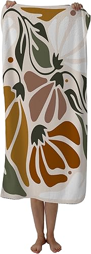 Miniatura 9 de Toalla de playa bohemia floral, toalla de playa bohemia, vintage, abstracta, arena, regalos para adultos y mujeres, toallas de baño modernas de Boho