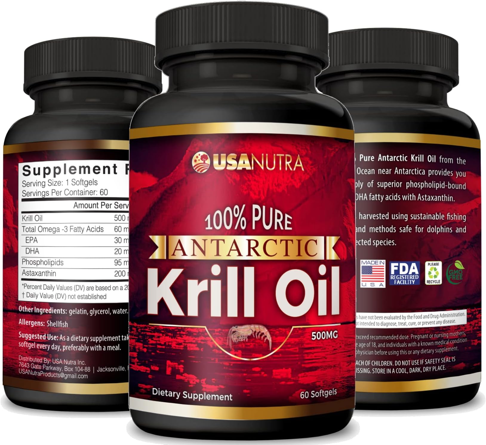 MegaRed Omega3 Krill Oil Supplement 1000mg, Ultra Strength