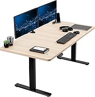 Vista 33 de VIVO DESK-KIT-1B7N-36 - Escritorio eléctrico de pie rústico de 71 x 36 pulgadas, ajuste de altura de memoria, serie 1B, marco negro con parte