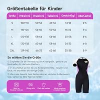 X-mAnTA Gyermek Neoprén Shorty Búvárruha 2,5 mm - Lila Rövidített Vízisport Ruha Elülső Cipzárral Úszáshoz, Búvárkodáshoz, Szörfözéshez - 2XL méret 3
