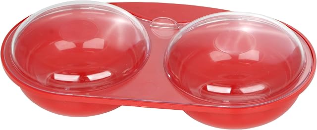 Easy Cook NS606R Microwave Egg Poacher, red, 2 cup