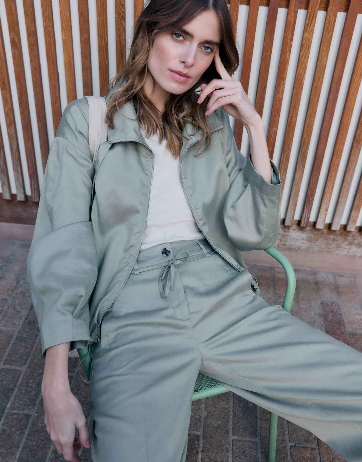 OPUS Damen City Pants | MEERI Bloom Relaxed City Pants aus Lyocell Cotton Mix