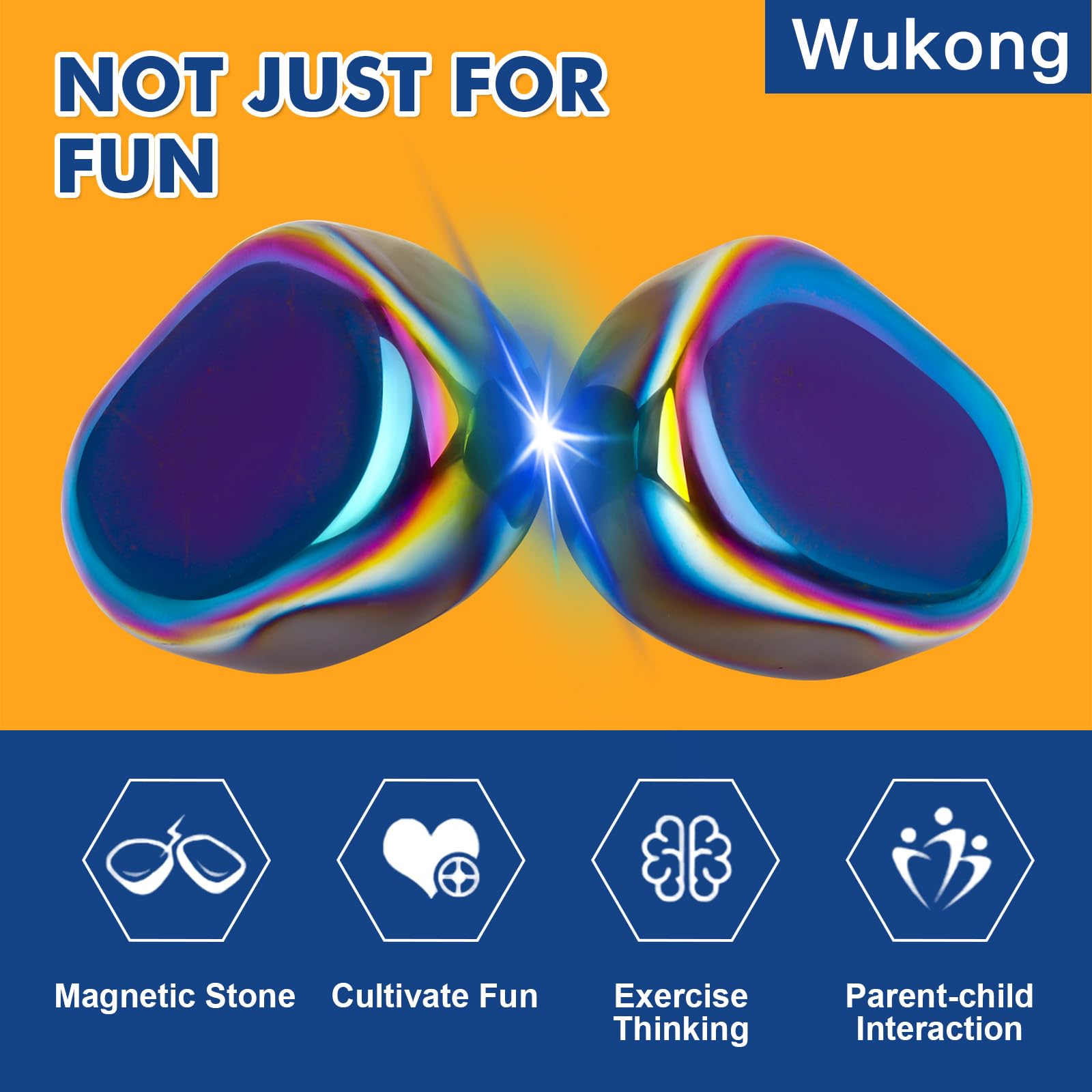 Wukong 60 Stück Klein Hämatit Magnete Bunt, Irregulär Steine Mini Magnets Puzzle Magnetic Kühlschrank Magnet für Familientreffen Camping Büro