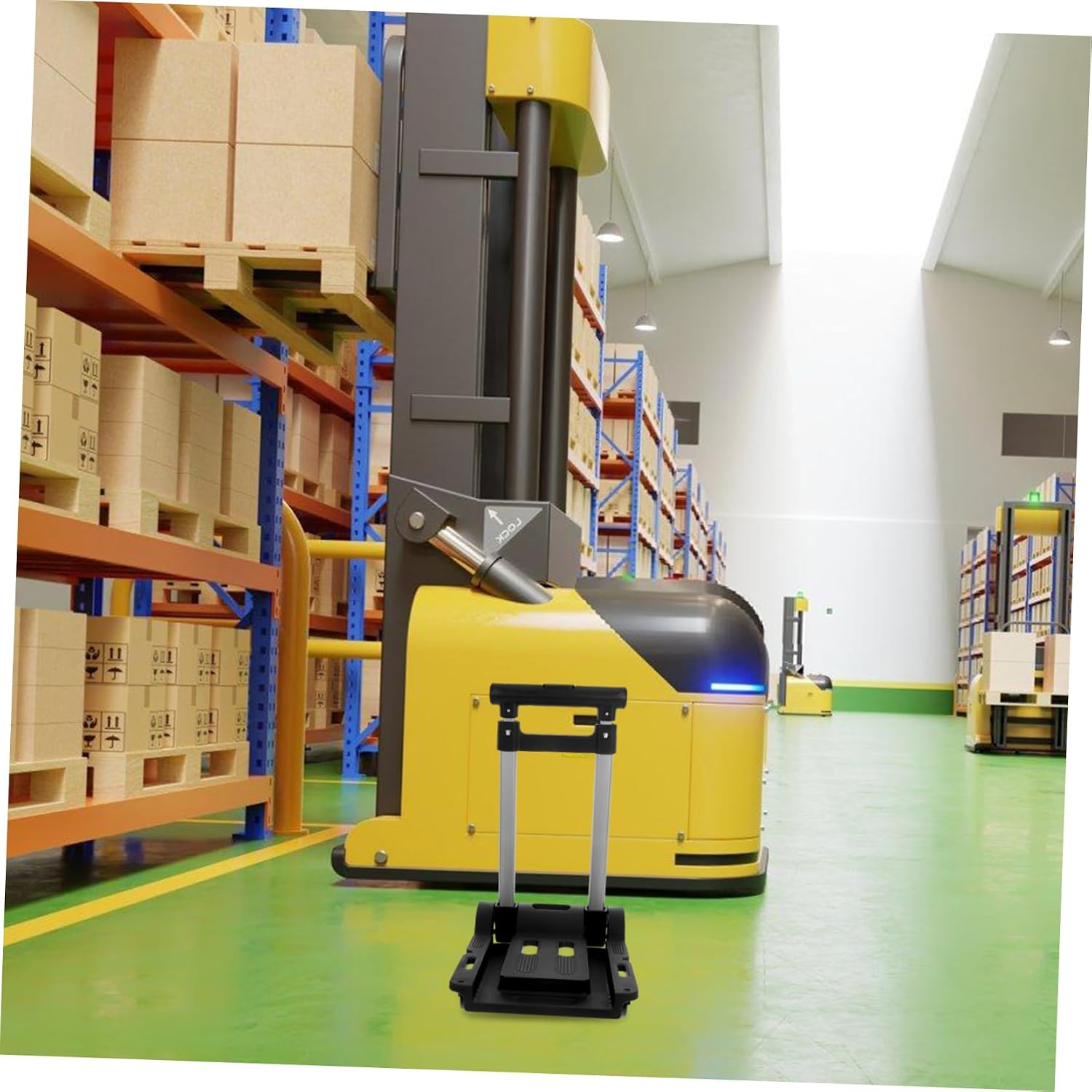 Heavy Duty Folding Trailer Small Dolly Cart Multi-Functional Trolley Portable Collapsible for Car Hotel Airport Backpack
