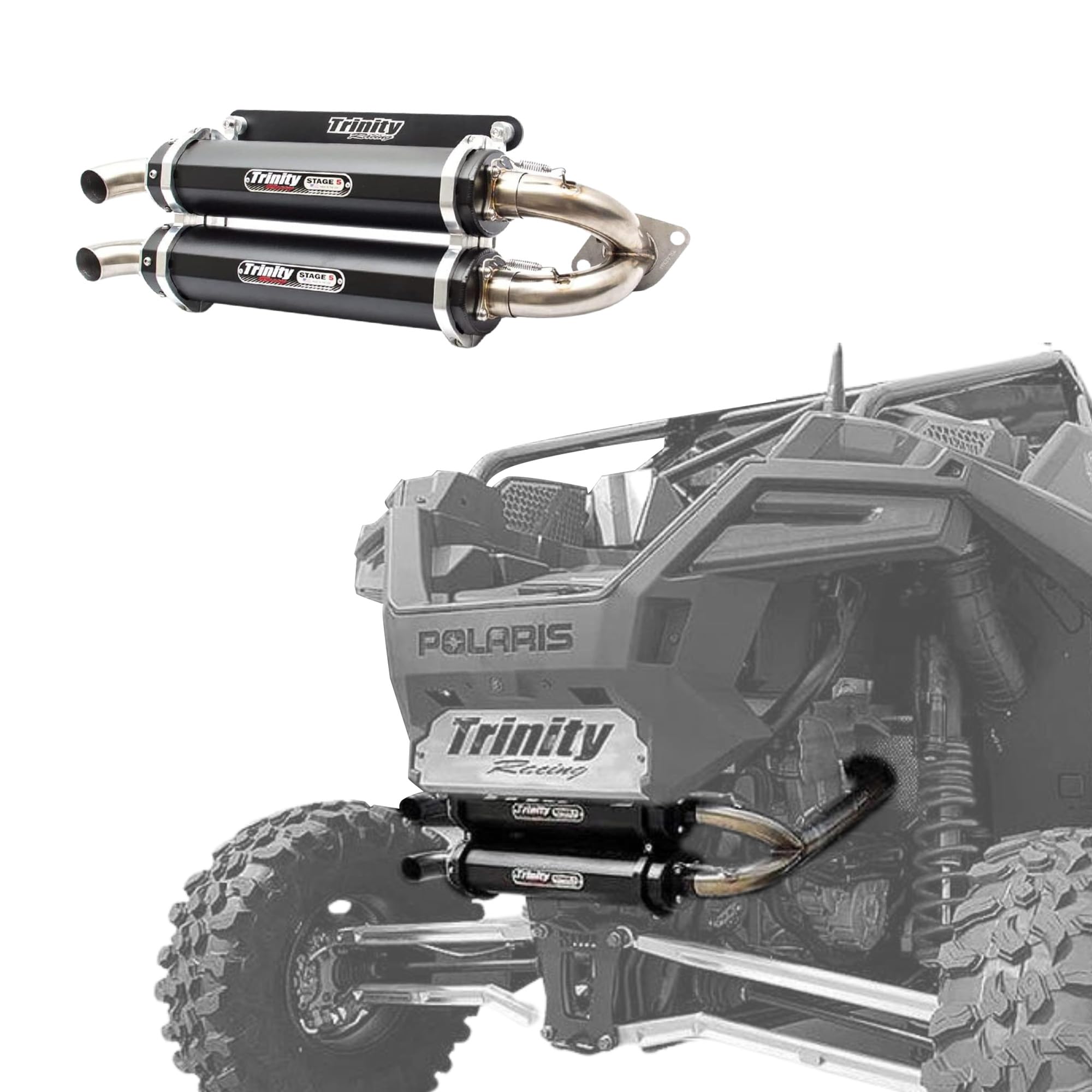 Photo 1 of Trinity Exhaust Muffler Polaris Rzr XP Turbo, Turbo S (Black)