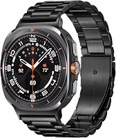 Netolo.inc Extra hosszú rozsdamentes acél óraszíj fekete Samsung Galaxy Watch Ultra 47 mm és Galaxy Watch 7 Ultra 47 mm készülékhez, nem Gal 1